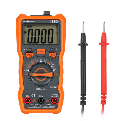 RICHMETERS Multimetrs RM113D/RM113A Multimetra testeris Digitālais multimetrs 6000 Skaitļi Automātiska diapazona sprieguma temperatūras mērīšana