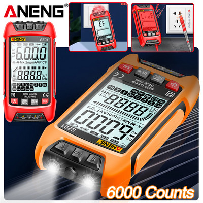 ANENG SZ01 digitális multiméter LED fénnyel 6000 DC AC áramot számol True RMS kézi intelligens digitális multiméter, nagy pontosság