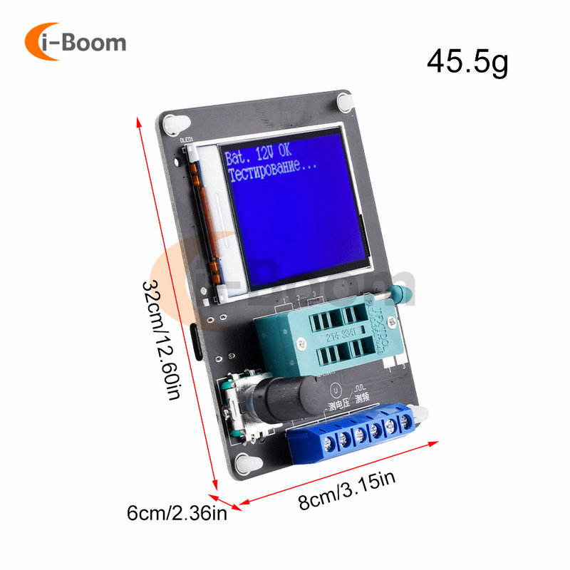 Ελεγκτής τρανζίστορ Αντίσταση ελεγκτή επαγωγής GM328A GM328 πολύμετρο ESR Χωρητικότητα Μετρητής συχνότητας PWM Τετραγωνική γεννήτρια κυμάτων