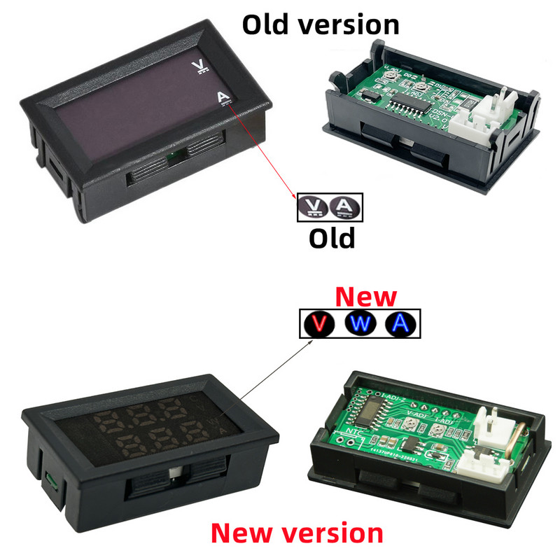 DC0-100V 10A LED skaitmeninis voltmetras ampermetras automobilio motociklo įtampos srovės matuoklis voltų detektoriaus testerio monitoriaus skydelis