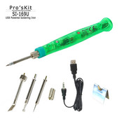 USB tápellátású forrasztópáka Pro'sKit SI-169U 3D nyomtatás befejező eszköz Érintőreakció gyors melegedés ón forrasztó csoport toll típus