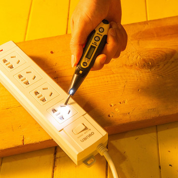 Deli AC DC ανιχνευτής τάσης Στυλό Έξυπνο ηλεκτρικό στυλό Ένδειξη τάσης τοίχου βύσμα Ηλεκτρολόγος Εργαλεία μετρητής