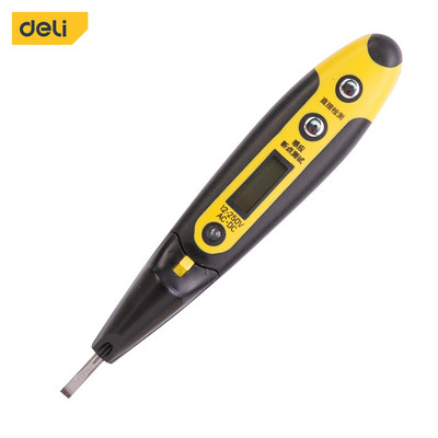 Deli Detector de tensiune AC DC Tester Pen Smart Electric Pen Indicator de tensiune Priză de perete Instrumente pentru electrician Tester de contor