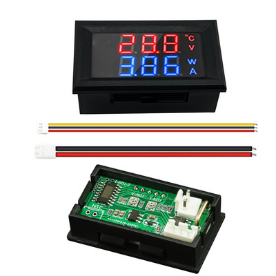 Kiváló minőségű DC 100V 10A Voltmérő Ampermérő Kék + Piros LED Amper Dupla digitális Voltmérő műszer
