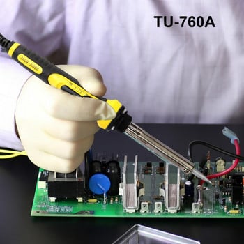 60W TU-760A Електрически поялник Регулируема температура Бързо нагряване Стояща скоба EU Plug Welding Iron Pen Заваръчни инструменти