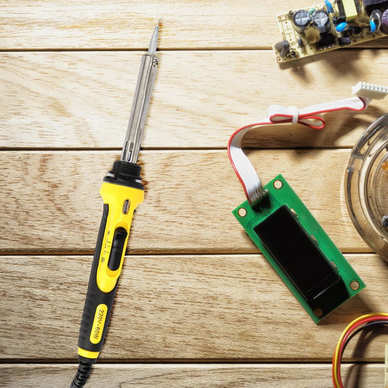 60W TU-760A elektrinis lituoklis, reguliuojama temperatūra, greitas įkaitimas, stovintis laikiklis EU kištukas suvirinimo geležies rašiklis suvirinimo įrankiai