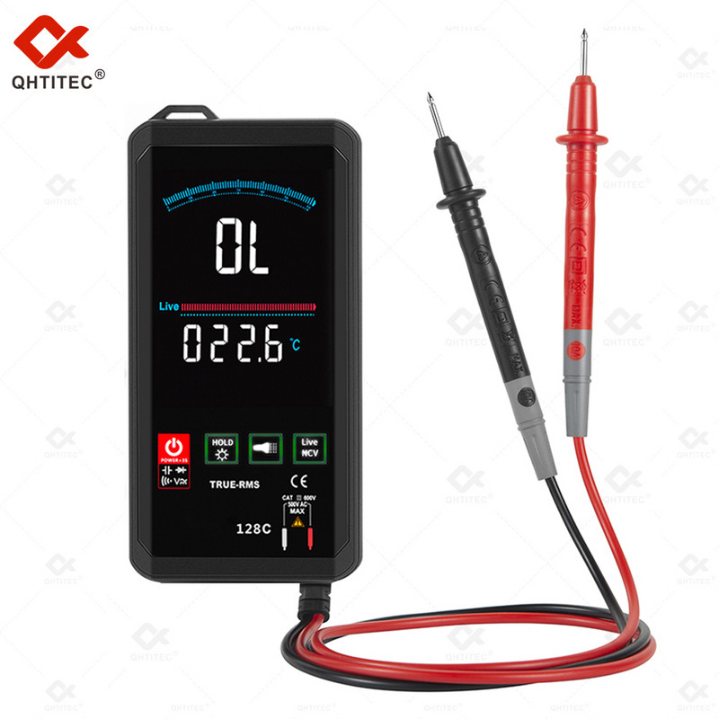 Multimetru inteligent tactil True RMS Digital Recunoaștere automată Măsurare LCD Sceen 6000 de numărători Ampermetru Voltmetru Smart NCV