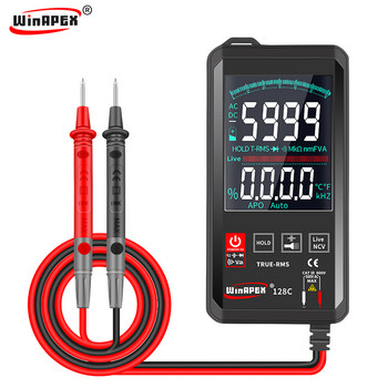 2021 Нов цифров мултицет HY128A 128B 128C Pocket Touch Screen Auto Range 6000 Counts AC DC Voltage Ohm Hz NCV True RMS Tester