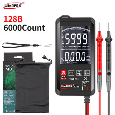 2021-es új multiméter digitális HY128A 128B 128C zseb érintőképernyős automatikus hatótávolság 6000 AC DC feszültség Ohm Hz NCV True RMS teszter