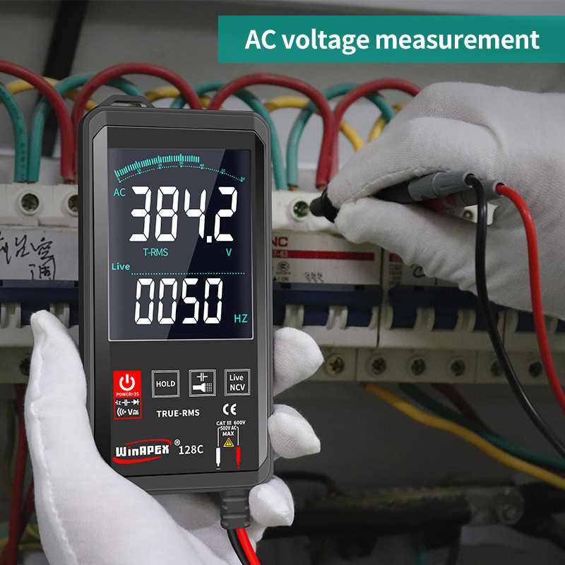 2021-es új multiméter digitális HY128A 128B 128C zseb érintőképernyős automatikus hatótávolság 6000 AC DC feszültség Ohm Hz NCV True RMS teszter