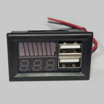 DC 12V-24V Li-ion Lead Acid Meter 3S-7S Battery Capacity IndicatorDigital Voltmeter 5V 2,4A USB Voltage Capacity Tester