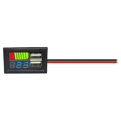 DC 12V-24V Li-ion mjerač olovnih baterija 3S-7S Indikator kapaciteta baterije Digitalni voltmetar 5V 2.4A USB ispitivač kapaciteta napona