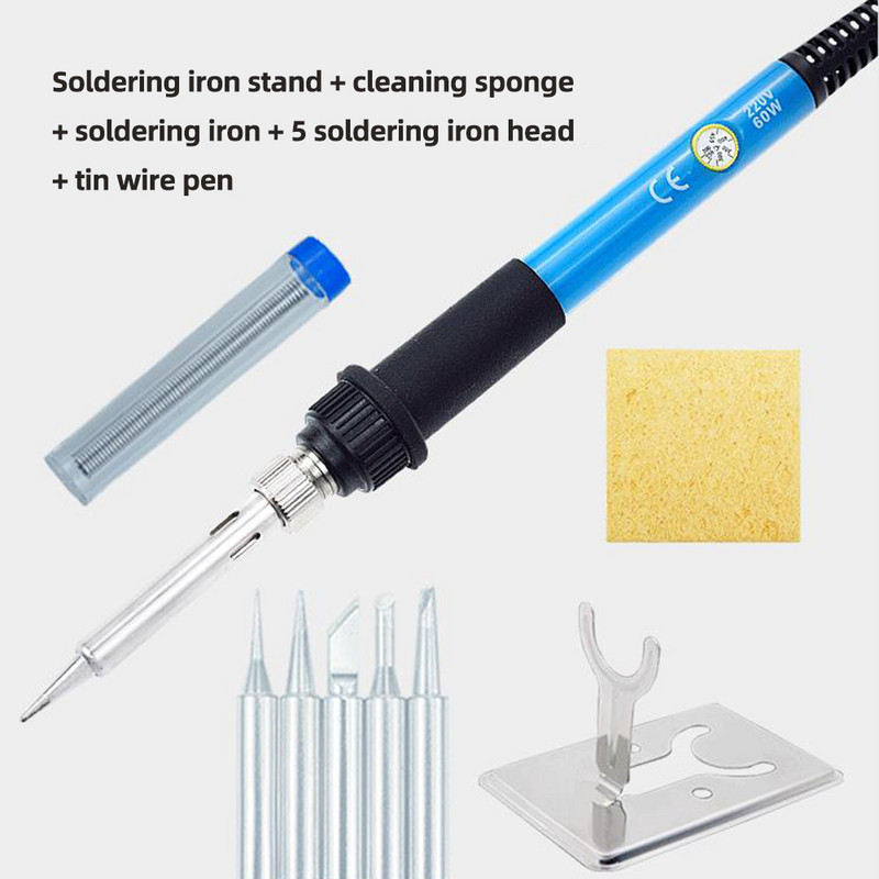 9 az 1-ben professzionális forrasztópáka, 60 W-os hegesztőforrasztó-feldolgozó állomás kerámia fűtőelem Plug and Play hegesztéshez és javításhoz