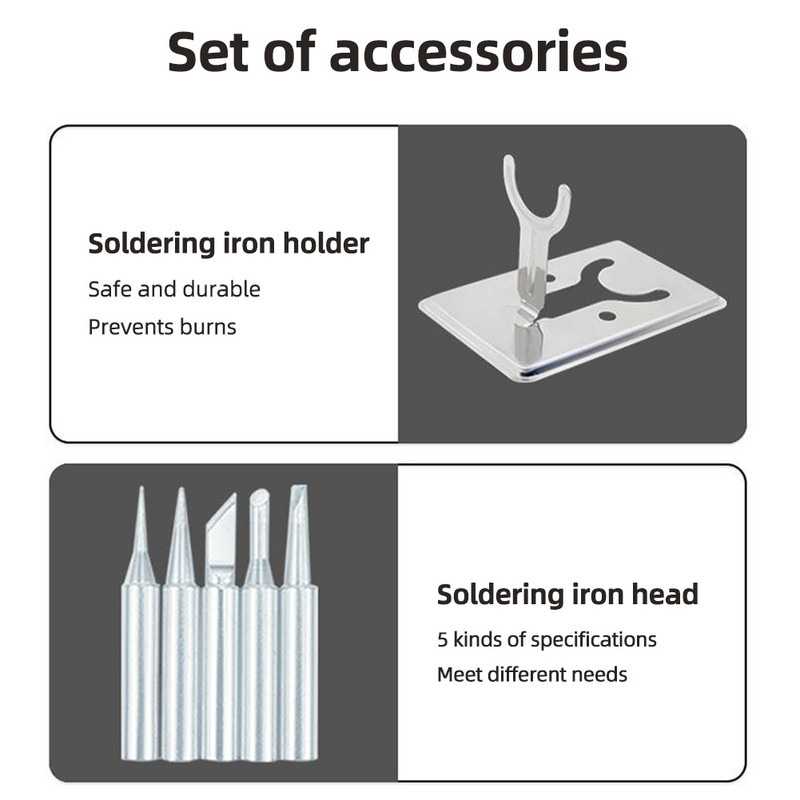 9 az 1-ben professzionális forrasztópáka, 60 W-os hegesztőforrasztó-feldolgozó állomás kerámia fűtőelem Plug and Play hegesztéshez és javításhoz