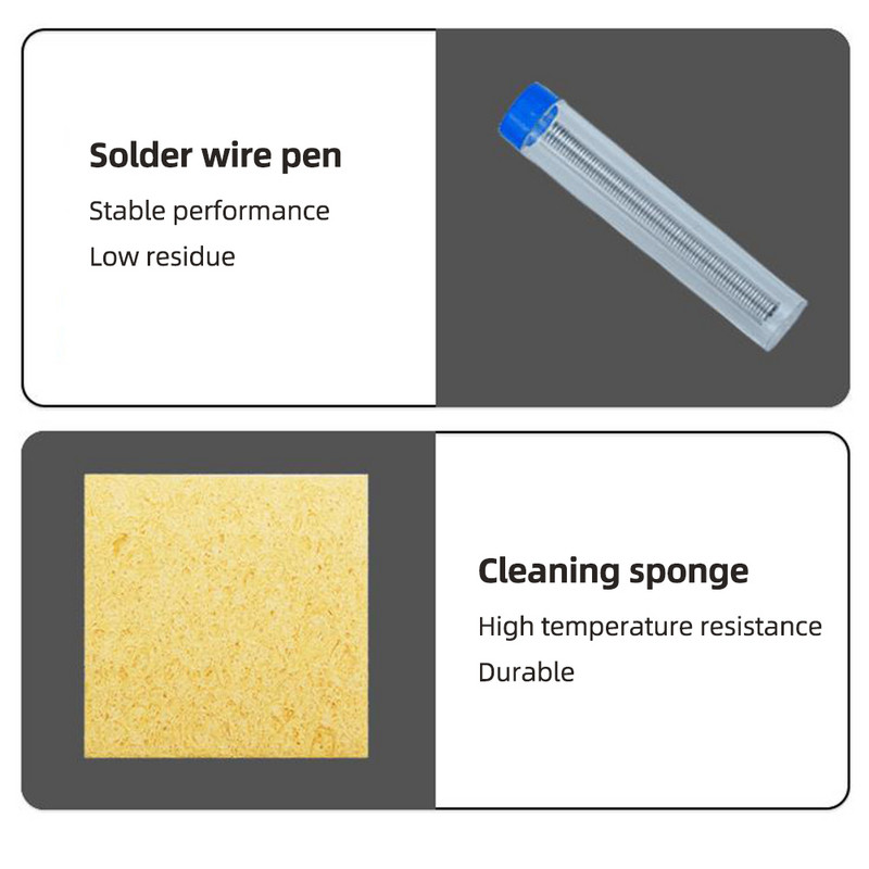 9 az 1-ben professzionális forrasztópáka, 60 W-os hegesztőforrasztó-feldolgozó állomás kerámia fűtőelem Plug and Play hegesztéshez és javításhoz