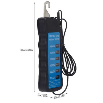 Electric Fence Tester Voltage Meter 8000/10000/12000V αδιάβροχο φορητό αγροτικό εργαλείο με εργαλείο δοκιμής ελαφριάς τάσης 6/8