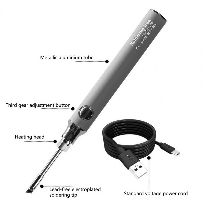 Vezeték nélküli hegesztőeszköz automatikus alvó üzemmód barkácsolás akkumulátoros hegesztő forrasztópáka Újratölthető 5V 8W elektromos hegesztő forrasztópáka