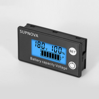 Индикатор за капацитета на батерията DC волтметър DC 8V-100V оловно-киселинен литиев LiFePO4 тестер за батерия Измервател на дисплея на мощността 12V 24V 48V