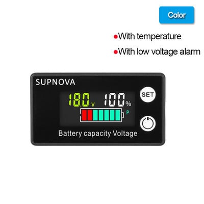 Aku mahu indikaator DC voltmeeter DC 8V-100V pliihape liitium LiFePO4 aku tester võimsuse näidik 12V 24V 48V