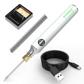 USB įkrovimo lituoklis 5V 8W reguliuojamos temperatūros elektrinis lituoklio komplektas su stovo litavimo viela