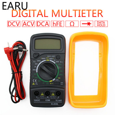 Kaasaskantav digitaalne multimeeter taustvalgus AC/DC ampermeeter Voltmeeter Ohm Tester XL830L käeshoitav LCD multimeetri pinge vool