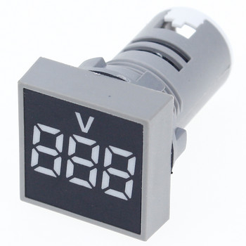 Ενδεικτική λυχνία LED ψηφιακού μετρητή τάσης 22mm AC 60-500V Voltmeter Square Panel