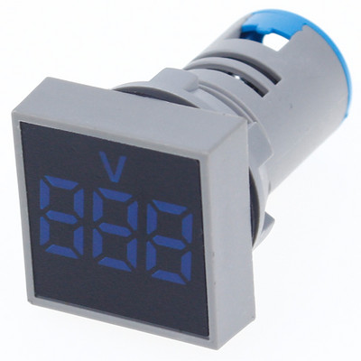 22mm AC 60-500V Voltméter négyzet alakú paneles LED digitális feszültségmérő jelzőlámpa