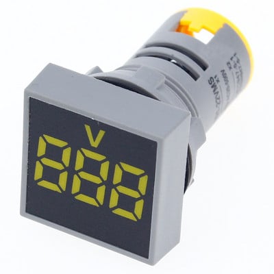 22mm AC 60-500V Voltméter négyzet alakú paneles LED digitális feszültségmérő jelzőlámpa