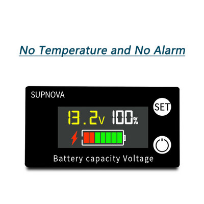 Akumulatora ietilpības indikators DC 8V-100V Svina skābe Lithium LiFePO4 Auto Motocikla Voltmetrs Sprieguma mērītājs 12V 24V 48V 72V