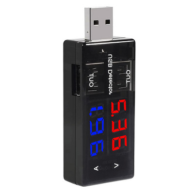 KWS-10VA Δοκιμαστής ανιχνευτή φόρτισης τάσης ρεύματος διπλής USB μπαταρίας Βολτόμετρο ανθεκτικό αμπερόμετρο φορτιστή