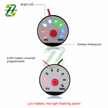Ένδειξη χωρητικότητας μπαταρίας λιθίου 4,2V 7,4V 12V 16,8V 22V 24V 36V 1S 2S 3S 5S 10S Μετρητής στάθμης ισχύος LED Έλεγχος ιόντων λιθίου