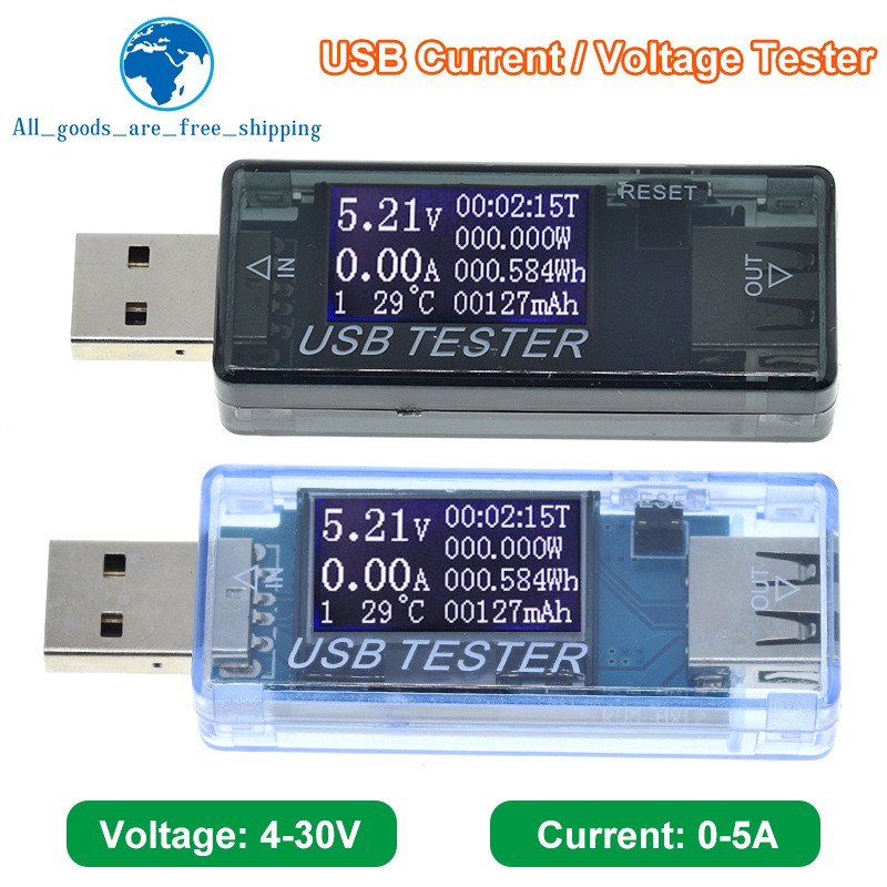 8 in1 QC2.0 QC3.0 4-30V 5A voltmeeter Ampermeeter Elektrienergia Toiteallika võimsus Pinge Voolumõõtur USB Tester Monitor