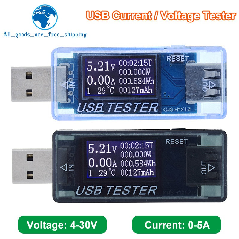 8 in1 QC2.0 QC3.0 4-30V 5A voltmeeter Ampermeeter Elektrienergia Toiteallika võimsus Pinge Voolumõõtur USB Tester Monitor