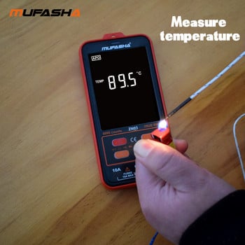 MUFASHA Multimeter Professional 6000 Counts Έγχρωμη οθόνη HD Εξαιρετικά λεπτός Έξυπνος μετρητής τάσης OHM NCV