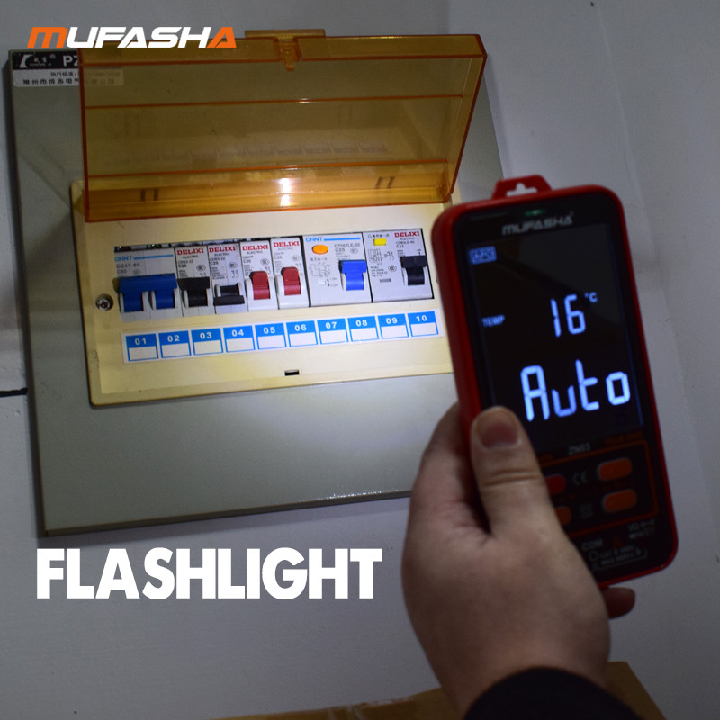 MUFASHA Multimeter Professional 6000 Skaitās HD krāsu ekrāns Īpaši plāns inteliģents OHM NCV sprieguma mērītājs