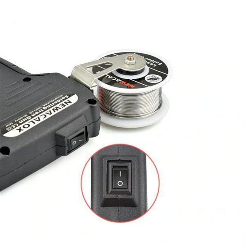 Super Feel lodēšanas pistoles rokas metināšanas rīks 60 W ES/US Automātiski nosūtiet skārda pistoles metināšanas remonta rīku ar lodēšanas stieples komplektu