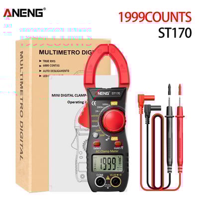 ANENG ST180 Ψηφιακός σφιγκτήρας Πολύμετρος Μετρητής 6000 Επαγγελματικό True RMS Δοκιμαστής ρεύματος τάσης AC/DC Χωρητικότητα Hz