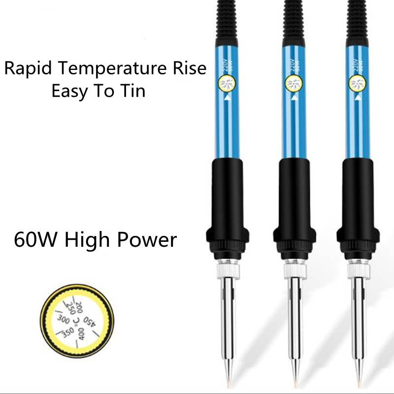 Profesionāla lodāmura konstanta temperatūra var tikt regulēta 220V 110V 60W metināšanas pildspalva Pārstrādāt lodēšanas rīku metināšanas komplekts