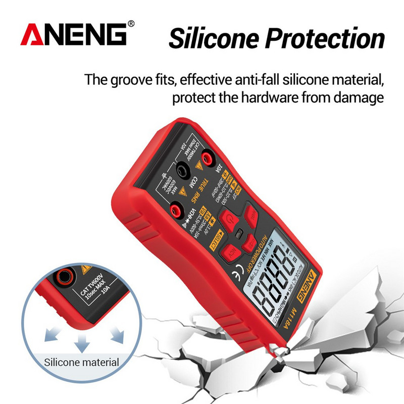 ANENG M118A digitális multimédiás mini-multiméter teszter automatikus azonosító mérő multiméter 6000 count true RM egyéb