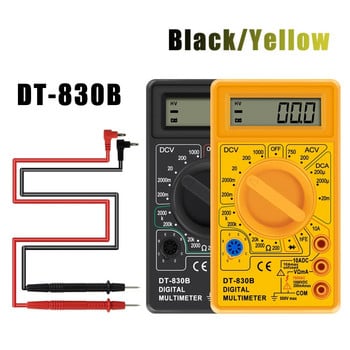 DT830B AC/DC LCD цифров мултицет 750/1000V волтметър амперметър ом тестер високобезопасен ръчен измервателен уред цифров мултицет