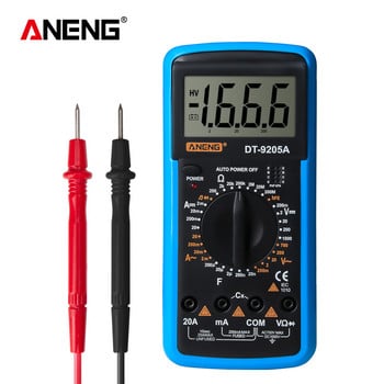 DT9205A Мултицет Цифров AC/DC транзисторен тестер Electrical Esr NCV Test Meter Професионален аналогов автоматичен обхват Multimetro