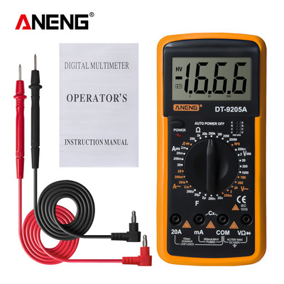 DT9205A Πολύμετρο Ψηφιακό AC/DC Transistor Tester Electrical Esr NCV Test Meter Profesional Analog Auto Range Multimetro
