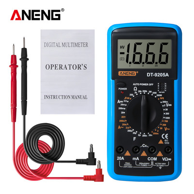 DT9205A Πολύμετρο Ψηφιακό AC/DC Transistor Tester Electrical Esr NCV Test Meter Profesional Analog Auto Range Multimetro
