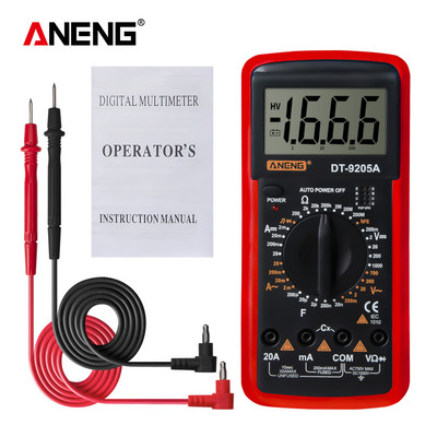 DT9205A Πολύμετρο Ψηφιακό AC/DC Transistor Tester Electrical Esr NCV Test Meter Profesional Analog Auto Range Multimetro