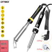 DTBD 80W didelės galios elektrinis lituoklis, pastovi temperatūra 550 ℃, skirta suvirinimo litavimo taisymo pieštuko įrankiams 220 V JAV / ES kištukas