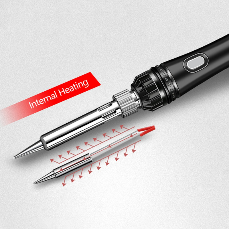 DTBD 80W didelės galios elektrinis lituoklis, pastovi temperatūra 550 ℃, skirta suvirinimo litavimo taisymo pieštuko įrankiams 220 V JAV / ES kištukas