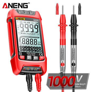 ANENG SZ02 Diode Tester Professional Ψηφιακό Πολύμετρο True RMS 9999 Μετρά Έξυπνα Πολύμετρα Αυτόματης Εύρους Τάσης Ρεύματος AC/DC