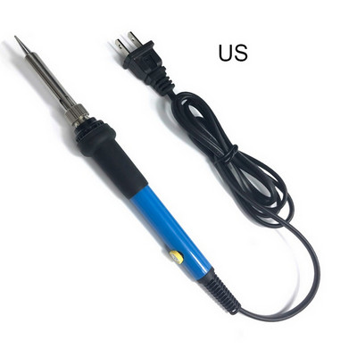 Regulējams 110/220V 60 W temperatūras elektriskais lodāmurs, kas ātri uzsilst mazo elektronisko ierīču metināšanas rīkam ASV/ES/UK/AU