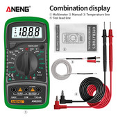 Gaqqee AN8205C Ψηφιακό πολύμετρο AC/DC Αμπερόμετρο Volt Ohm Tester Πολύμετρο με φορητούς μετρητές οπίσθιου φωτισμού LCD θερμοστοιχείου