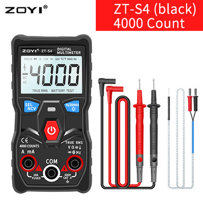 Multimetrul digital ZOYI S1/2/3 tester autoranging True rms automotriz Mmultimetro cu NCV LCD iluminare din spate Lanterna ca RM403B